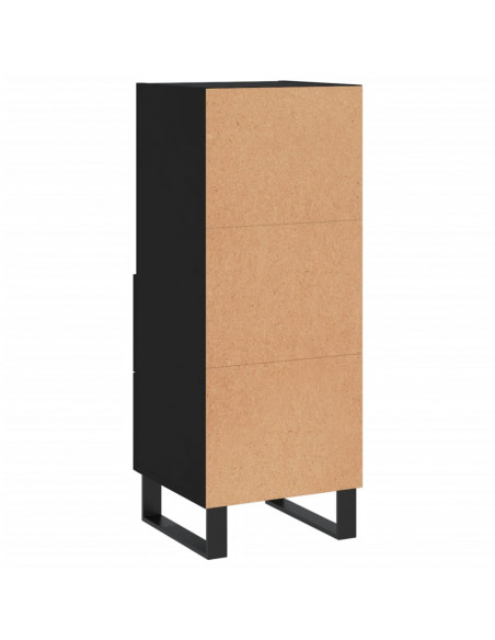 Credenza Nero 34,5x34x90 cm in Legno Multistrato