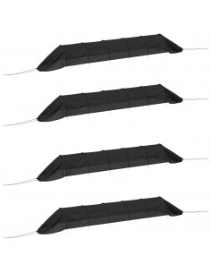 Tunnel a Rete 4pz Neri in Acciaio e Polietilene 2