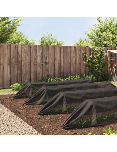 Tunnel a Rete 4pz Neri in Acciaio e Polietilene