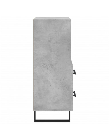 Credenza Grigio Cemento 34,5x34x90 cm in Legno Multistrato