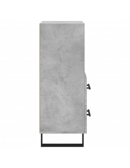 Credenza Grigio Cemento 34,5x34x90 cm in Legno Multistrato