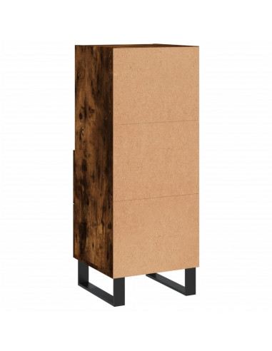 Credenza Rovere Fumo 34,5x34x90 cm in Legno Multistrato