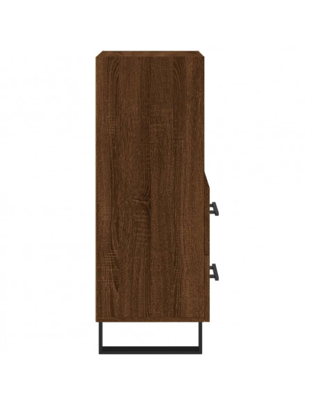 Credenza Rovere Marrone 34,5x34x90 cm in Legno Multistrato