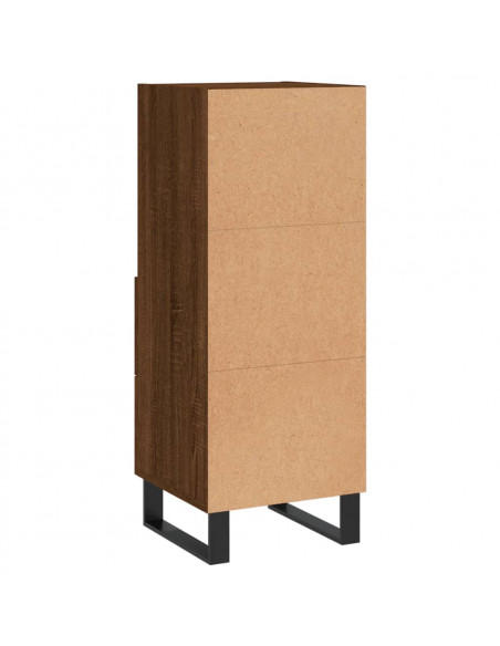 Credenza Rovere Marrone 34,5x34x90 cm in Legno Multistrato