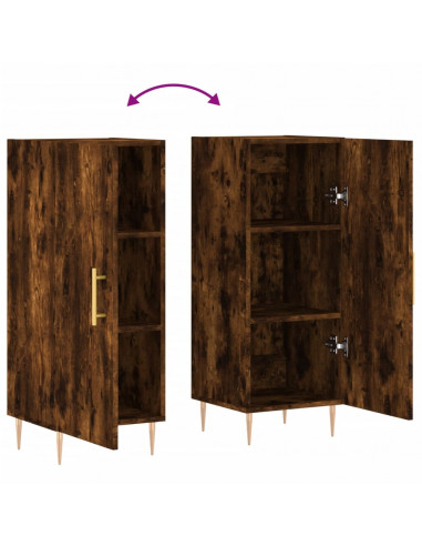 Credenza Rovere Fumo 34,5x34x90 cm in Legno Multistrato