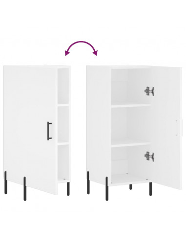 Credenza Bianca 34,5x34x90 cm in Legno Multistrato