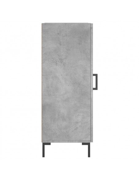 Credenza Grigio Cemento 34,5x34x90 cm in Legno Multistrato