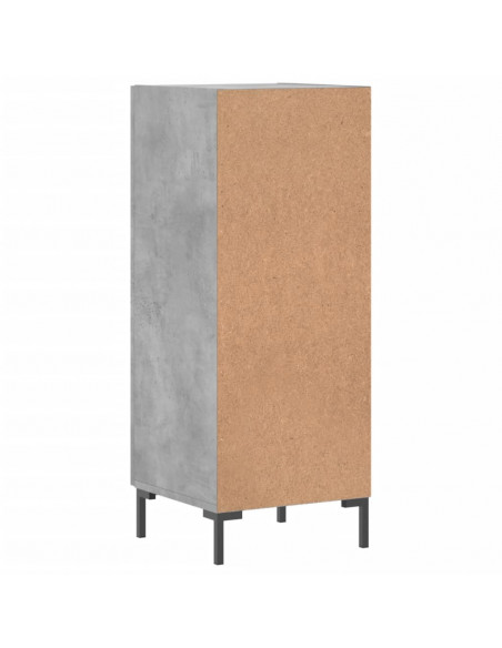 Credenza Grigio Cemento 34,5x34x90 cm in Legno Multistrato