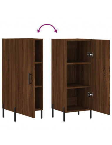 Credenza Rovere Marrone 34,5x34x90 cm in Legno Multistrato