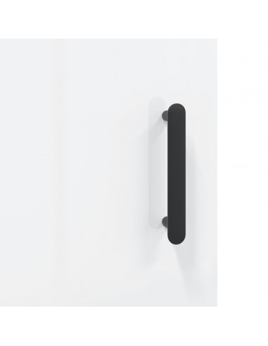 Credenza Bianco Lucido 34,5x34x90 cm in Legno Multistrato