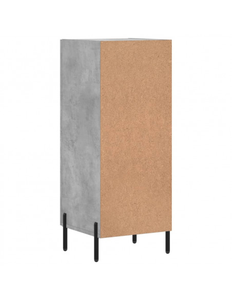 Credenza Grigio Cemento 34,5x34x90 cm in Legno Multistrato