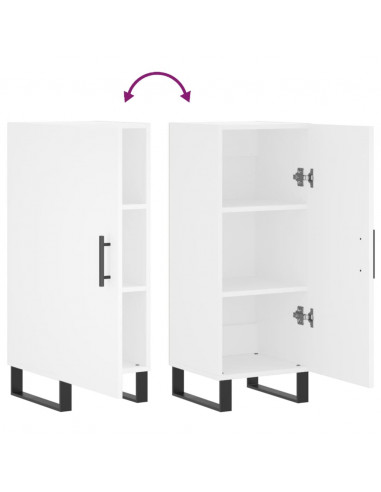 Credenza Bianca 34,5x34x90 cm in Legno Multistrato