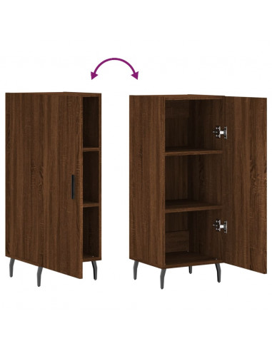 Credenza Rovere Marrone 34,5x34x90 cm in Legno Multistrato