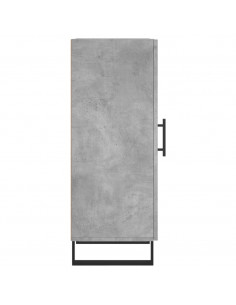 Credenza Grigio Cemento 34,5x34x90 cm in Legno Multistrato 2