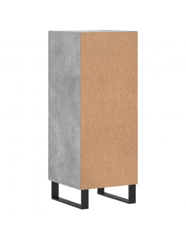 Credenza Grigio Cemento 34,5x34x90 cm in Legno Multistrato