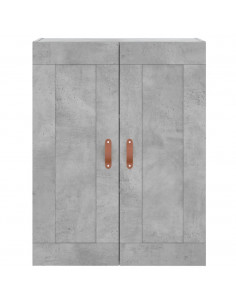 Mobile a Parete Grigio Cemento 69,5x34x90 cm Legno Multistrato 2