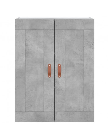 Mobile a Parete Grigio Cemento 69,5x34x90 cm Legno Multistrato