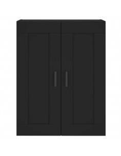 Mobile a Parete Nero 69,5x34,90 cm in Legno Multistrato 2