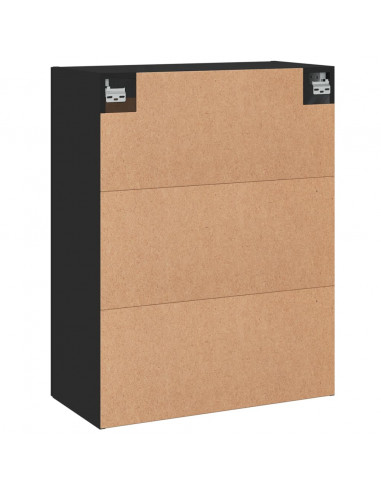 Mobile a Parete Nero 69,5x34,90 cm in Legno Multistrato