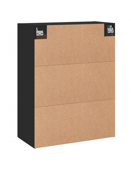 Mobile a Parete Nero 69,5x34,90 cm in Legno Multistrato