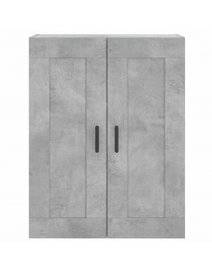 Mobile a Parete Grigio Cemento 69,5x34x90 cm Legno Multistrato 2