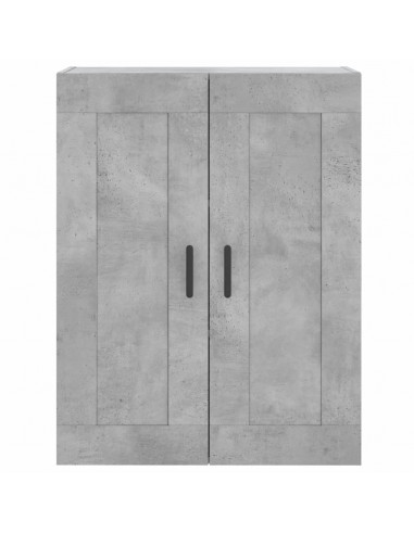 Mobile a Parete Grigio Cemento 69,5x34x90 cm Legno Multistrato