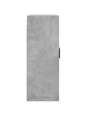 Mobile a Parete Grigio Cemento 69,5x34x90 cm Legno Multistrato