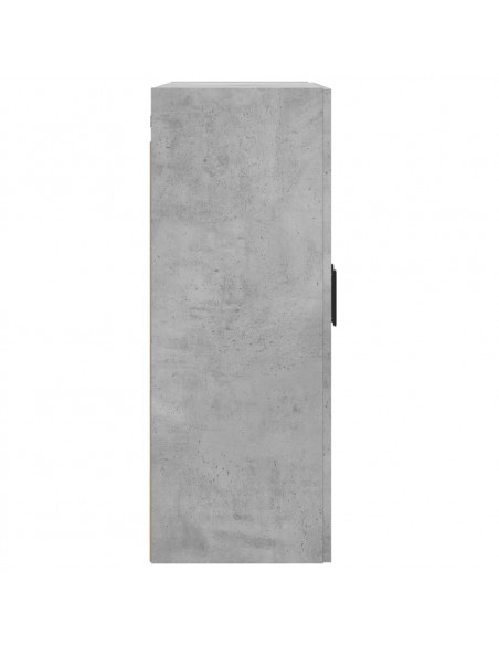 Mobile a Parete Grigio Cemento 69,5x34x90 cm Legno Multistrato