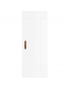 Mobile Parete Bianco Lucido 34,5x34x90 cm in Legno Multistrato 2