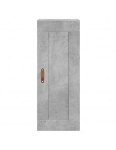Mobile a Parete Grigio Cemento 34,5x34x90 cm Legno Multistrato 2