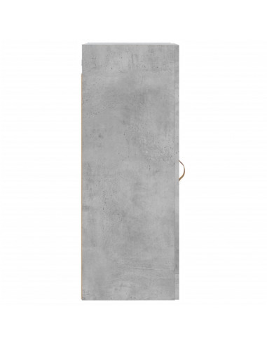 Mobile a Parete Grigio Cemento 34,5x34x90 cm Legno Multistrato