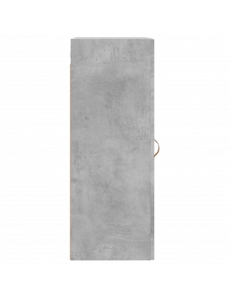 Mobile a Parete Grigio Cemento 34,5x34x90 cm Legno Multistrato