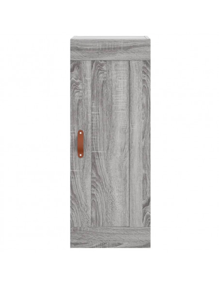 Mobile a Parete Grigio Sonoma 34,5x34x90 cm Legno Multistrato