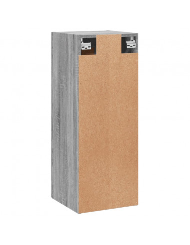 Mobile a Parete Grigio Sonoma 34,5x34x90 cm Legno Multistrato