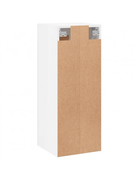 Mobile Parete Bianco Lucido 34,5x34x90 cm in Legno Multistrato