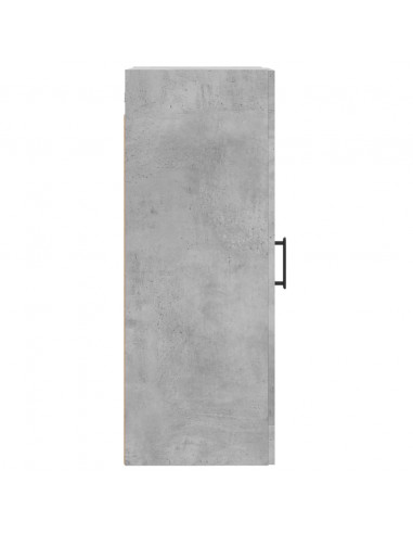 Mobile a Parete Grigio Cemento 34,5x34x90 cm Legno Multistrato