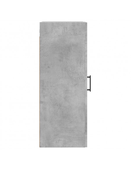 Mobile a Parete Grigio Cemento 34,5x34x90 cm Legno Multistrato