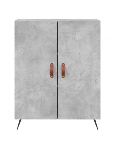Credenza Grigio Cemento 69,5x34x180 cm in Legno Multistrato