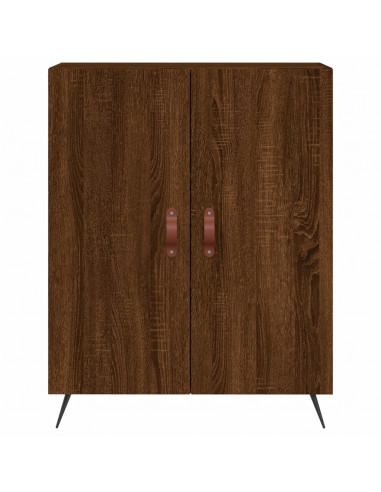 Credenza Rovere Marrone 69,5x34x180 cm in Legno Multistrato