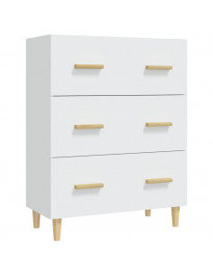 Credenza Bianca 70x34x90 cm in Legno Multistrato 2