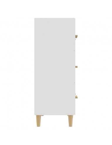 Credenza Bianca 70x34x90 cm in Legno Multistrato