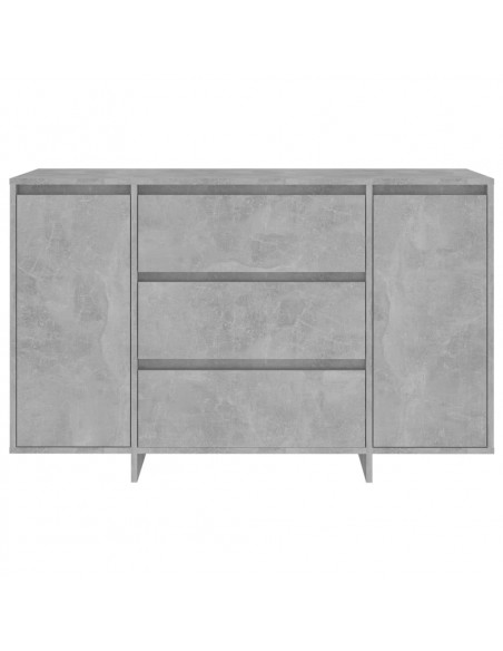 Credenza con 3 Cassetti Grigio Cemento 120x41x75 cm Truciolato