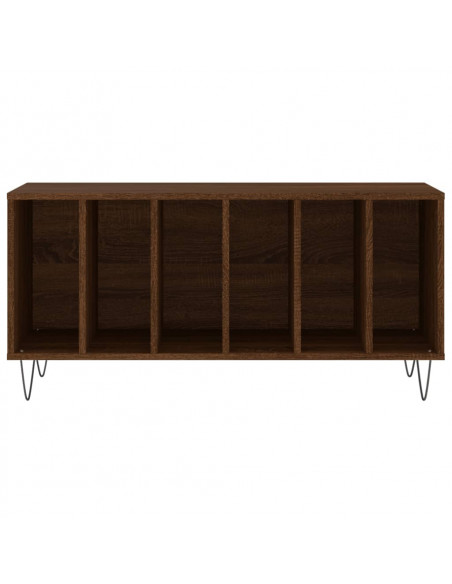 Mobile Porta Dischi Rovere Marrone 100x38x48 Legno Multistrato