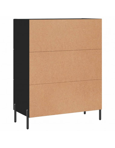 Credenza Nera 69,5x34x90 cm in Legno Multistrato