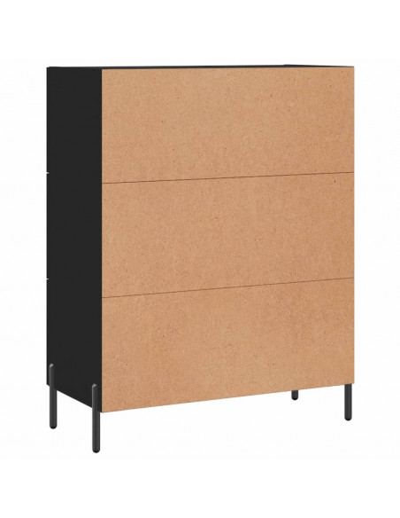 Credenza Nera 69,5x34x90 cm in Legno Multistrato