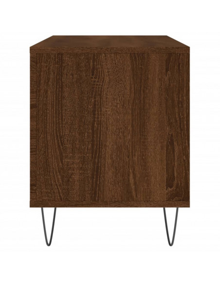 Mobile Porta Dischi Rovere Marrone 100x38x48 Legno Multistrato