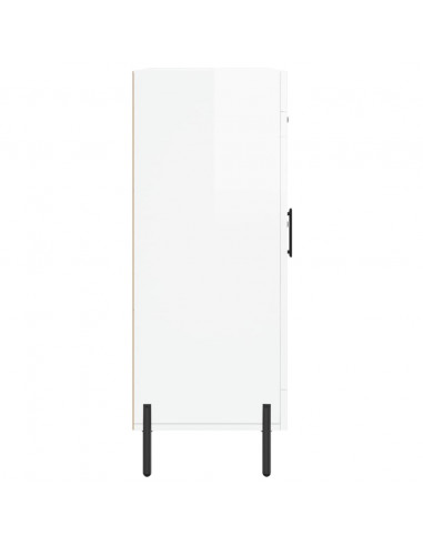 Credenza 69,5x34x90 cm in Legno Multistrato Bianco Lucido