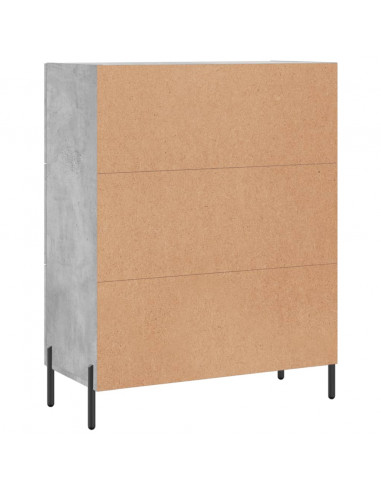 Credenza Grigio Cemento 69,5x34x90 cm in Legno Multistrato