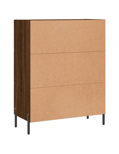 Credenza Rovere Marrone 69,5x34x90 cm in Legno Multistrato