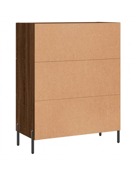 Credenza Rovere Marrone 69,5x34x90 cm in Legno Multistrato